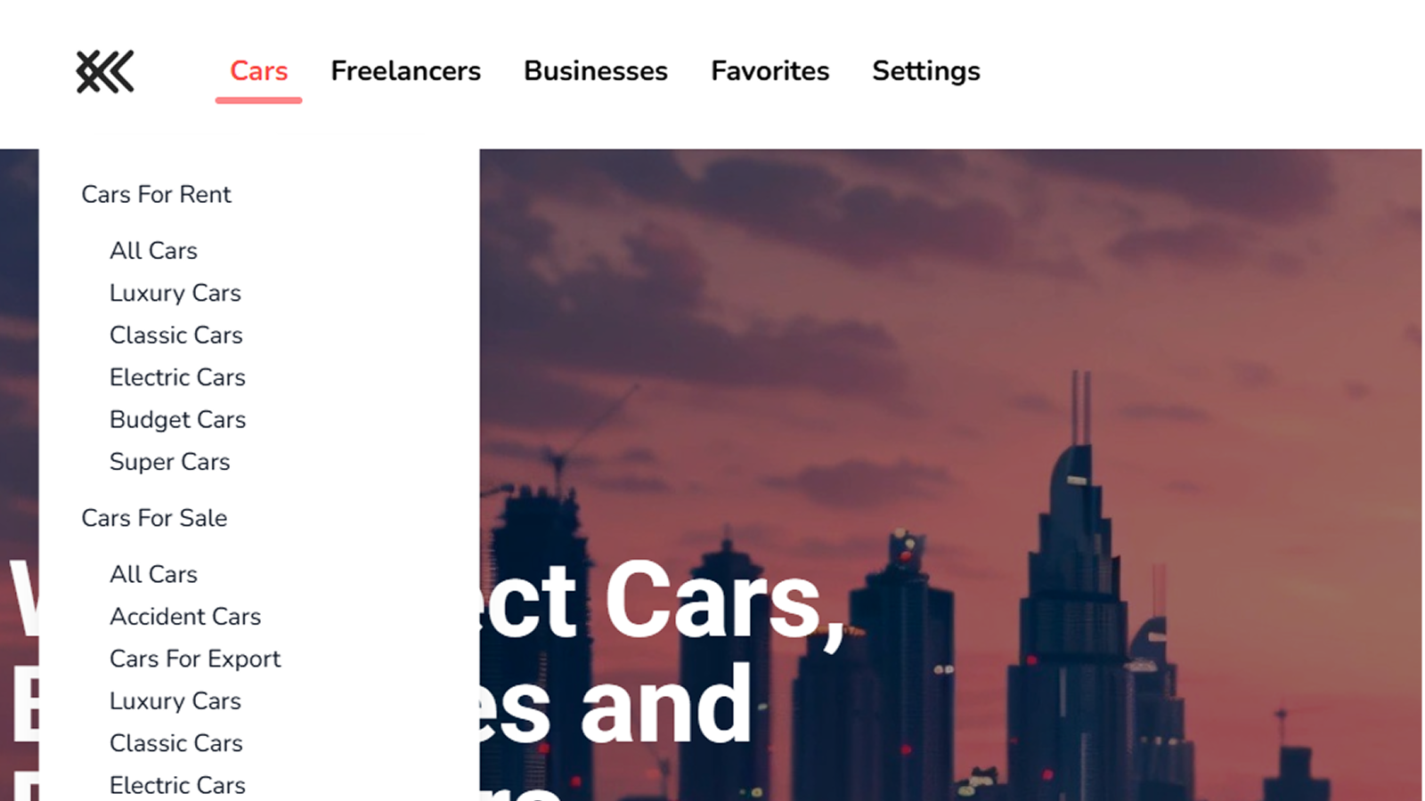 Homepage and Category Navigation